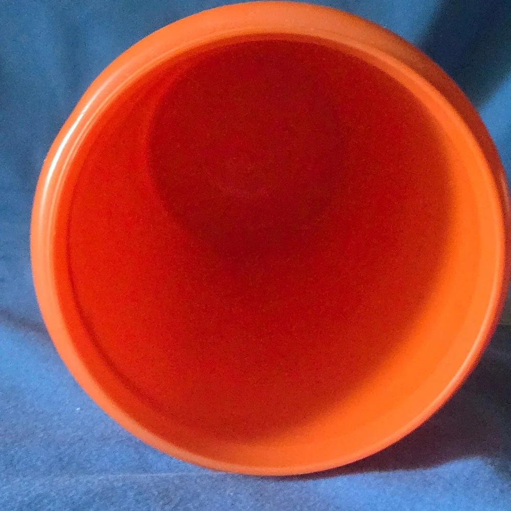 Vintage Tupperware Orange Tall Tumbler Pitcher 262-5 with Flip Top Lid 603-1 USA